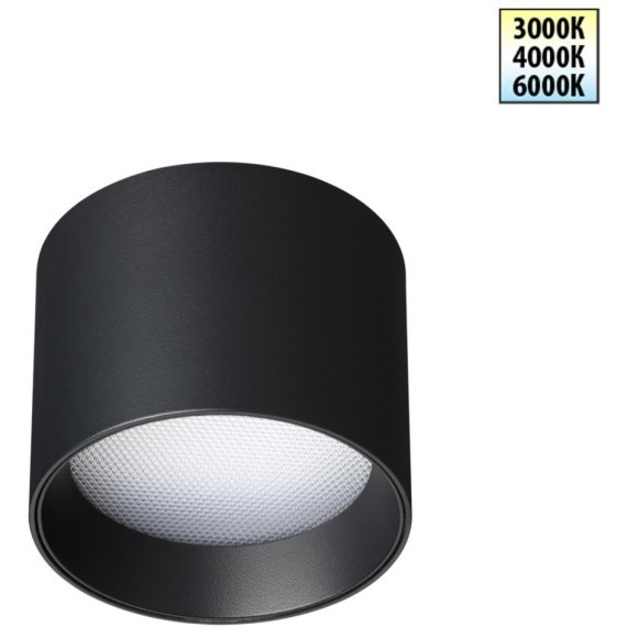 359593 Светильник накладной Novotech OVER с переключ. цв. температуры IP20 LED Ra90 Lm200 6W 220-240V 3000К\4000К\6000К ORBIS