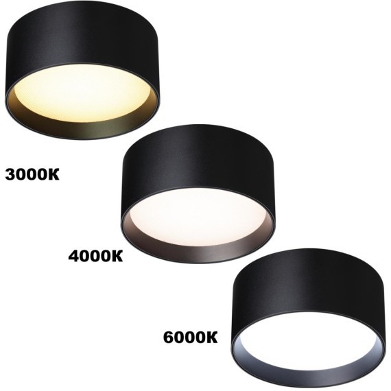 359593 Светильник накладной Novotech OVER с переключ. цв. температуры IP20 LED Ra90 Lm200 6W 220-240V 3000К\4000К\6000К ORBIS