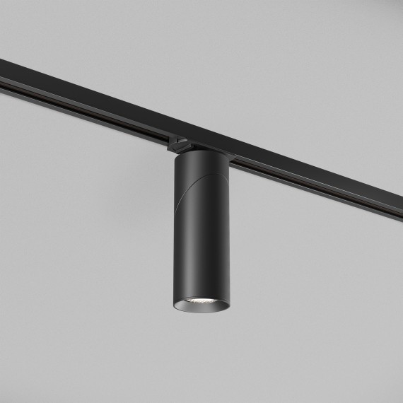 Однофазный двужильный трековый светильник Denkirs DK6080-BK Slant под сменную лампу GU10