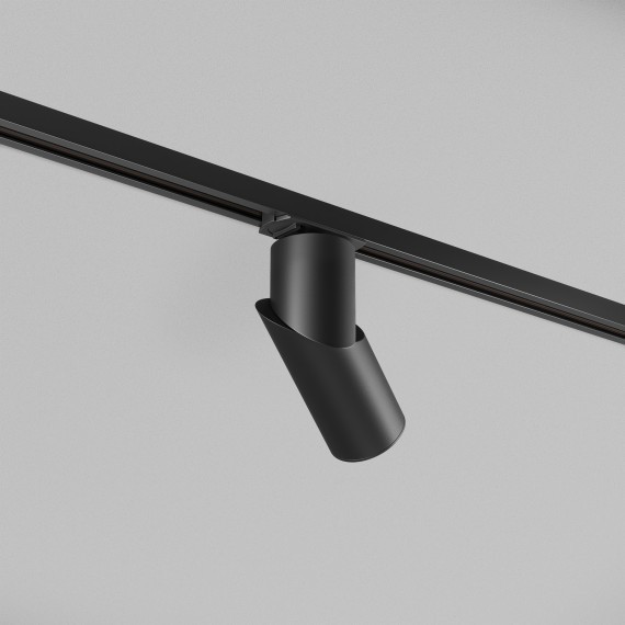 Однофазный двужильный трековый светильник Denkirs DK6080-BK Slant под сменную лампу GU10