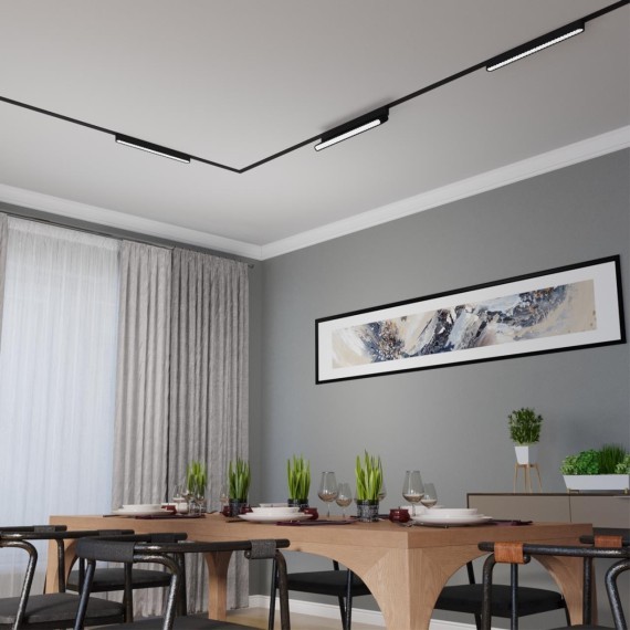 359082 Трековый магнитный светодиодный светильник Novotech SMAL 48V CRI90+ 4000К 1080Лм 90° 18W