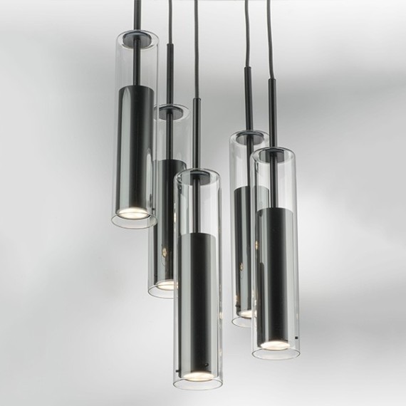 Длинный подвесной светильник Lightstar 756057 Cilino под лампы 5xGU10 200W