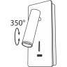 Бра для чтения светодиодное с выключателем и USB-портом Mirax C041WL-L3W3K