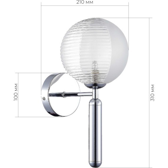 SLE1096-101-01 Светильник настенный Хром/Прозрачный G9 1*5W AVEIRO