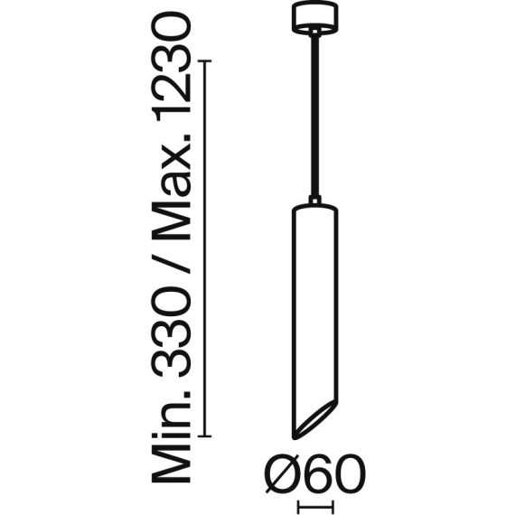 Подвесной светильник цилиндр Maytoni P044PL-01-30GU10-W L IPari под лампу 1xGU10 35W