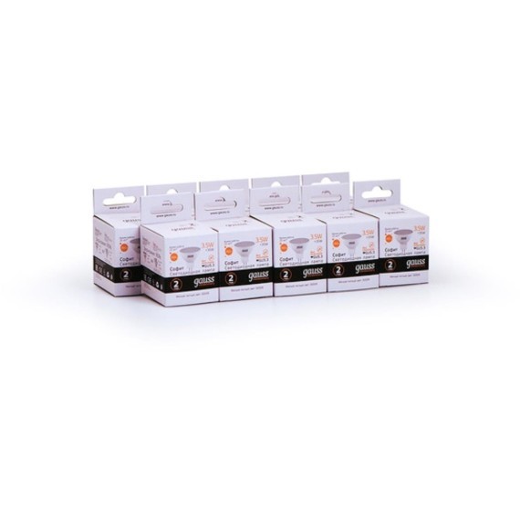 13514 Лампа Gauss LED Elementary MR16 GU5.3 3.5W 290lm3000K 1/10/100