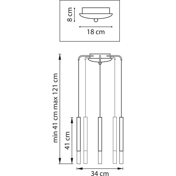 Люстра подвесная Tubo Lightstar L5T747137