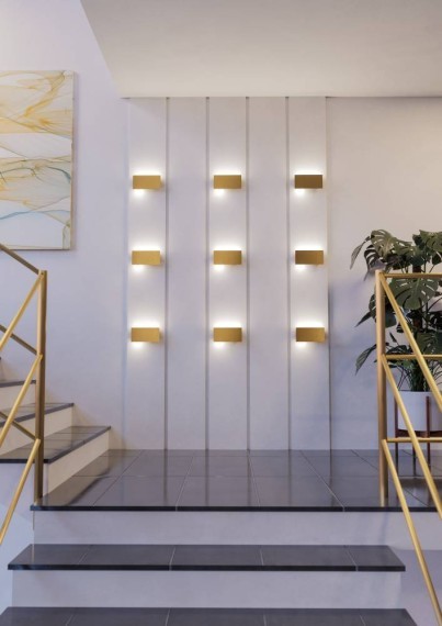 901199 EGLO TALAMELLO Светодиодное бра настенное, 6Вт, 750Лм, 3000К, алюминий, брашированная латунь