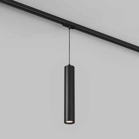 Трековый однофазный двужильный черный светильник DK6210-BK GU10