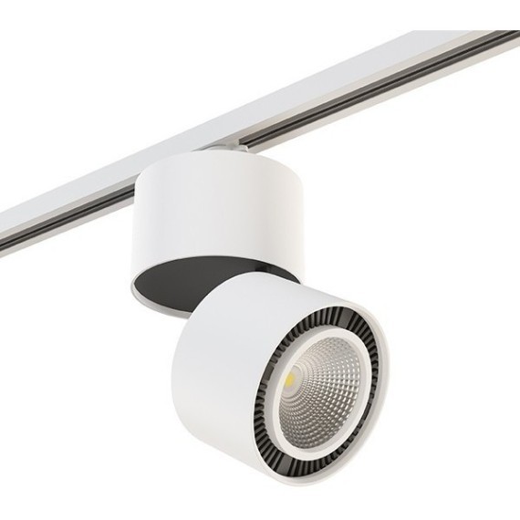Однофазный двужильный светодиодный трековый светильник Lightstar A1T214816 Forte Muro 4000К 1400Лм CRI80+ 30° 15Вт