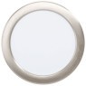99154 Светодиодный встраиваемый светильник FUEVA 5, 10,5W (LED), ?166, ET26, 1350lm, 4000K, сталь, никель