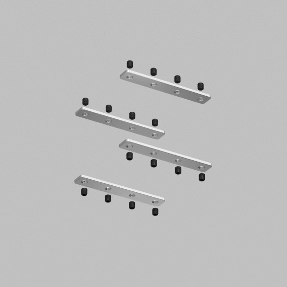 Комплект 4 прямых соединителей для шинопровода в демпф. нат. потолок Smart 220V Denkirs TR2018-AL