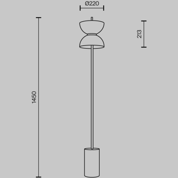 Напольный светильник (торшер) Maytoni MOD178FL-L11B3K
