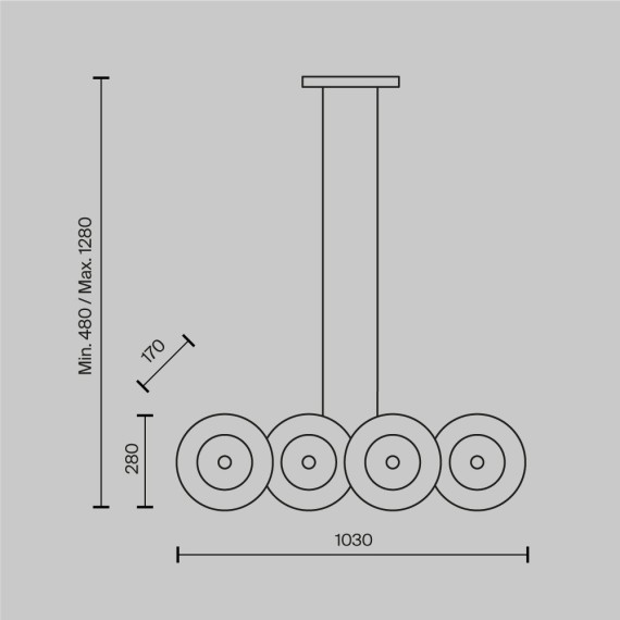 Подвесной светильник Maytoni MOD007PL-08G1