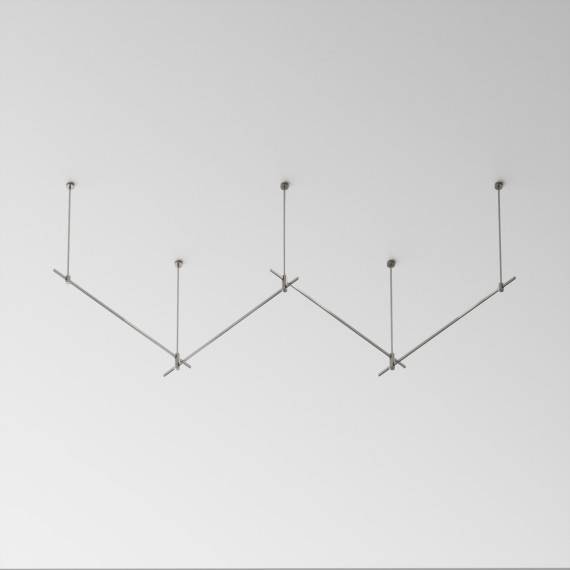 Готовая конструкция Maytoni Flarity прямая 4м двухуровневая на жестких подвесах Long H804 мм TFC-Flar-L02-PT