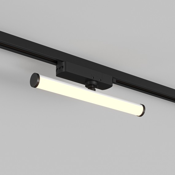 Однофазный двужильный светодиодный трековый светильник Denkirs DK6438-BK Strom 3000К 800Лм CRI90+ 300° 10Вт