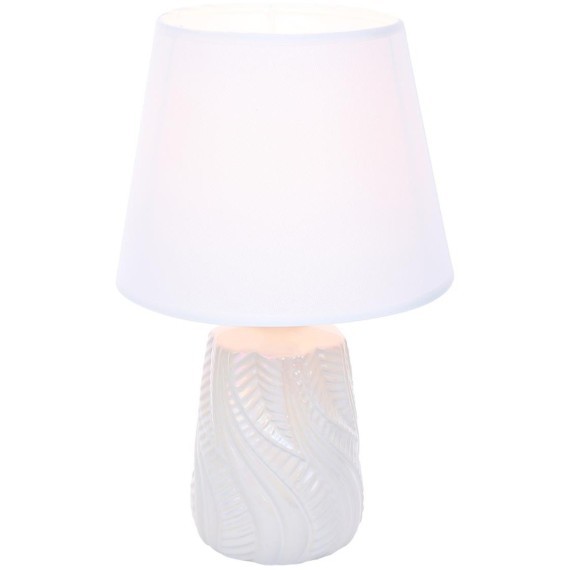 8212/1T CLASSI LN25 белый жемчужный/белый, керамика/текстиль Настольная лампа Е27 1*60W 220V SINNA