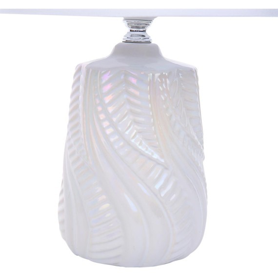 8212/1T CLASSI LN25 белый жемчужный/белый, керамика/текстиль Настольная лампа Е27 1*60W 220V SINNA