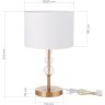 SLE105714-01 Прикроватная лампа Латунь, Прозрачный/Белый E14 1*40W RAMER