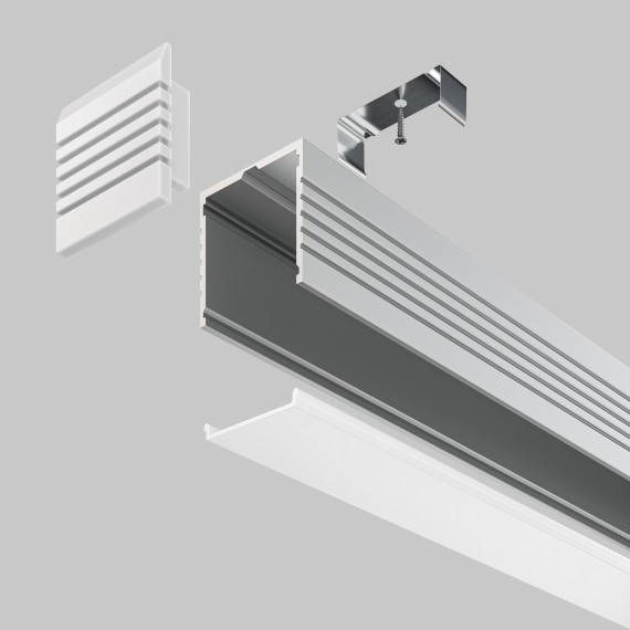 Алюминиевый профиль накладной 35x35 ALM-3535A-S-2M