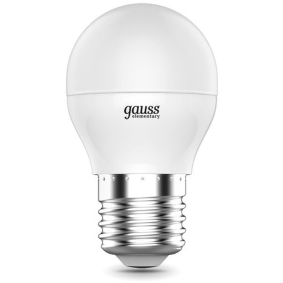 53228 Лампа Gauss LED Elementary Шар 8W E27 540lm 4100K 1/10/100