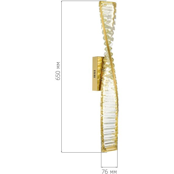 SL6205.301.01 Светильник настенный ST-Luce Латунь/Прозрачный LED 1*13W 4000K ELICA