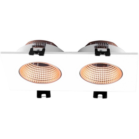 DK3072-WBR Встраиваемый светильник, IP 20, 10 Вт, GU5.3, LED, белый/бронзовый, пластик
