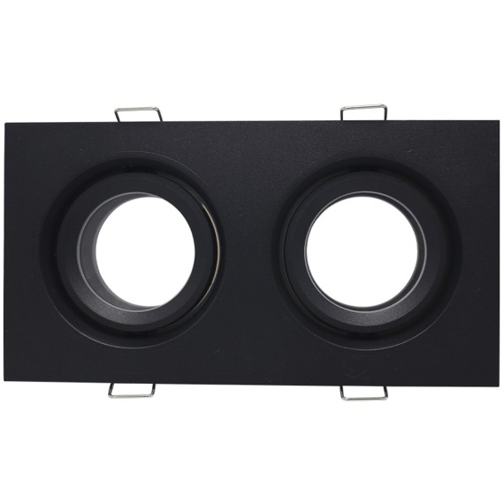 ST255.428.02 Св-к встр. Черный GU10 2*50W  IP65 L180xW90xH40 220V Без ламп Встраиваемые светильники