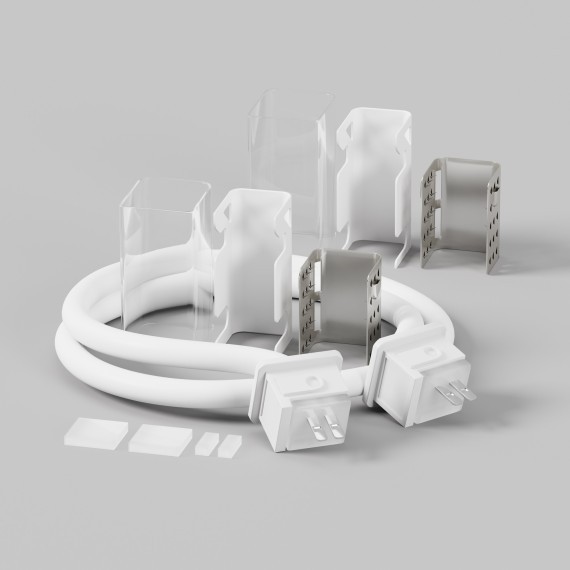 Двусторонний коннектор питания с проводом (30 см) для гибкого неона Maytoni 17x12 мм 432013