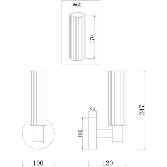 Бра Freya FR5167WL-01BS Ambra под лампу 1xE14 40W