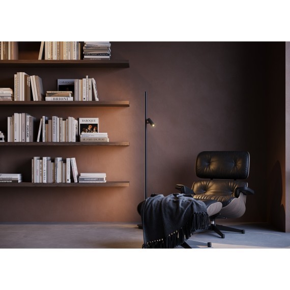 Светодиодный торшер с сенсорным диммером и поворотным плафоном 14Вт 800Лм 3000К Maytoni Thin MOD395FL-L28B3K