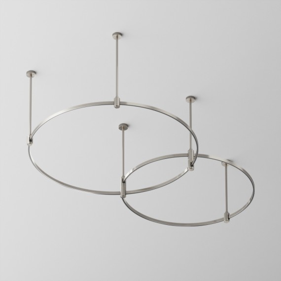 Готовая конструкция Maytoni Flarity круглая двухровневая D800мм + D650мм на жестких подвесах Medium TFC-Flar-M01-PT