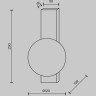 MOD470WL-01BS Настенный светильник (бра) со стеклянным плафоном шаром под лампу G9 Maytoni Lunella