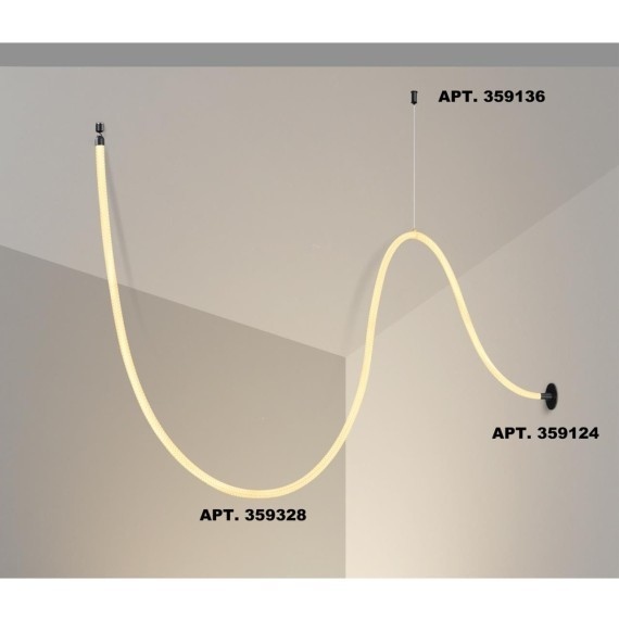 359328 KONST NT24 000 черный Светильник светодиодный IP20 LED 3000K 25W 170-265V 2420Лм RAMO