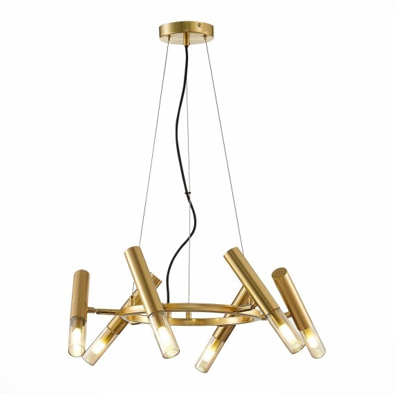 SL1236.203.06 Люстра подвесная ST-Luce Золотистый/Коньячный, Золотистый G9 6*5W ECLIP