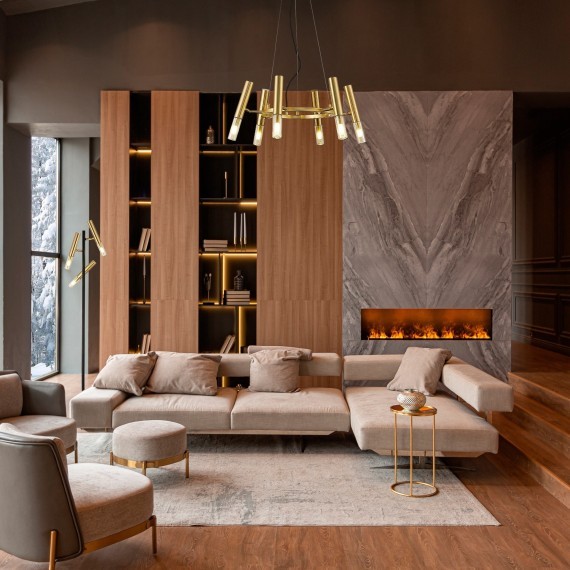 SL1236.203.06 Люстра подвесная ST-Luce Золотистый/Коньячный, Золотистый G9 6*5W ECLIP