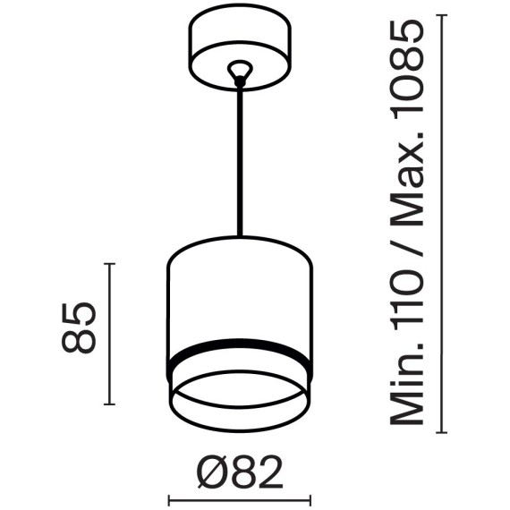 Подвесной светильник Technical P088PL-GX53-W