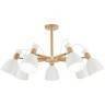 SLE103802-07 Светильник потолочный Светлое дерево, Белый/Белый E27 7*60W BALCAMO