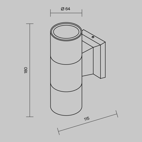 Настенный светильник (бра) Outdoor O574WL-02GR