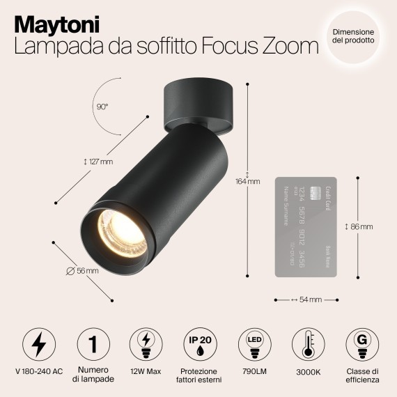 Потолочный светильник Technical C055CL-L12W3K-Z-B