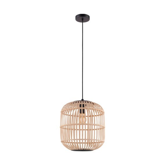 43216 Подвес BORDESLEY, 1x28W (E27), ?350, H1100, сталь, черный/дерево, натуральный