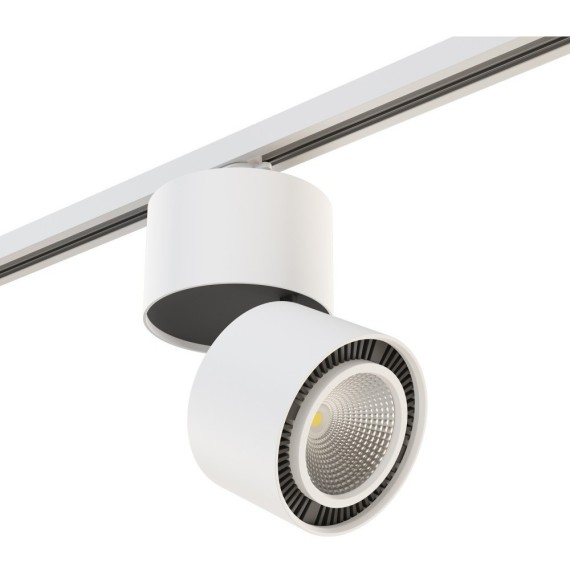 Однофазный двужильный светодиодный трековый светильник Lightstar A1T214830 Forte Muro 4000К 1950Лм CRI80+ 30° 26Вт