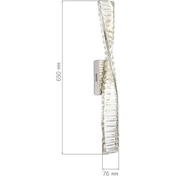 SL6205.101.01 Светильник настенный ST-Luce Хром/Прозрачный LED 1*13W 4000K ELICA