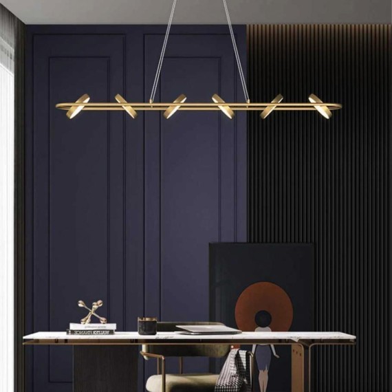 4677-6P, подвесная люстра, L1490xW190xH145/1200, LEDx90W, 3100LM, 3000-6000K, IP20, included, remote control