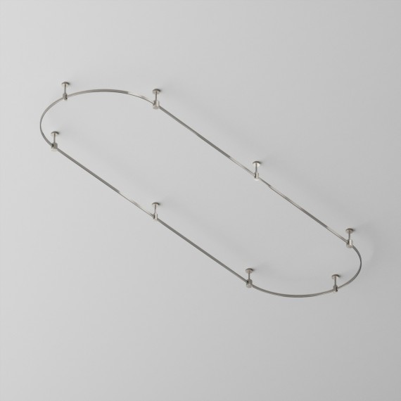 Готовая конструкция Maytoni Flarity овальная 4,5 м на жестких подвесах Short H124мм без светильников и блока питания TFC-Flar-S01-PT