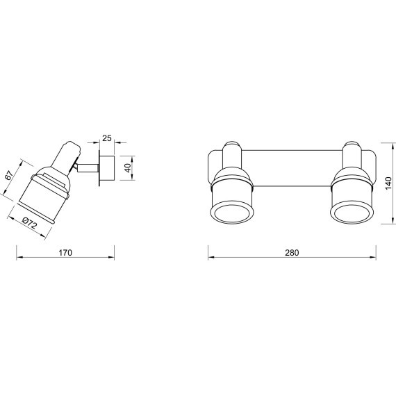 Спот настенный Freya FR7003WL-02BZ Arlette под лампы 2xE14 40W