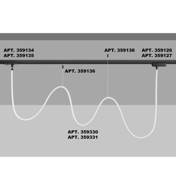 359331 KONST NT24 000 черный Светильник светодиодный IP20 LED 4000K 38W 170-265V 3360Лм RAMO