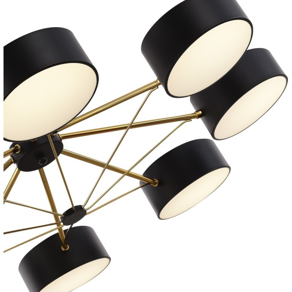 SLE6005-402-08 Светильник потолочный Черный, Золотистый/Черный LED 8*10W VALLE