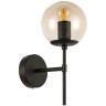 SLE154901-01 Светильник настенный Черный/Янтарный E27 1*40W LACOTTA