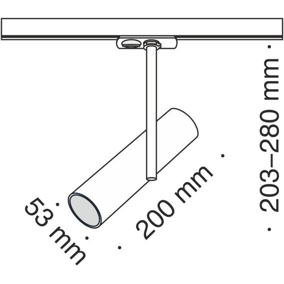 Однофазный двужильный трековый светильник Maytoni Unity TR005-1-GU10-W Elti под сменную лампу GU10